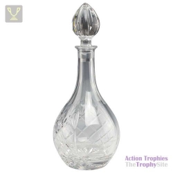 Wine Panelled Crystal Decanter 335mm