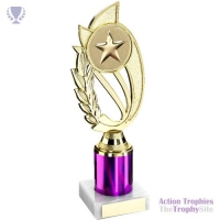 Gold/Purple Plastic 'Laurel' Holder 8in