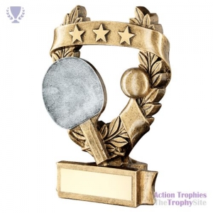 Brz/Pew/Gold Table Tennis 3 Star Wreath Award 7.5in