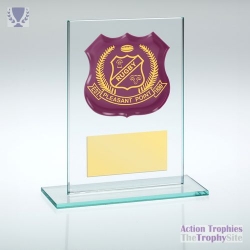 Jade Glass Plaque with bespoke motif 5.5in