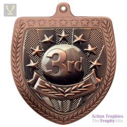 Cobra 3rd Place Shield Medal Bronze 75mm