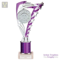Frenzy Multisport Tube Trophy Silver & Purple 240mm