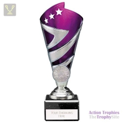 Hurricane Multisport Plastic Cup Silver & Purple 185mm
