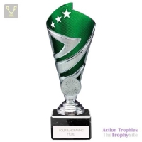 Hurricane Multisport Plastic Cup Silver & Green 185mm