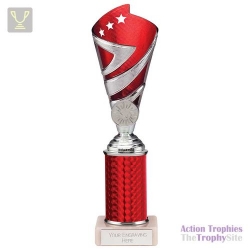 Hurricane Multisport Plastic Tube Cup Silver & Red 245mm
