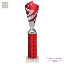 Hurricane Multisport Plastic Tube Cup Silver & Red 295mm