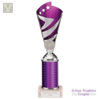 Hurricane Multisport Plastic Tube Cup Silver & Purple 245mm