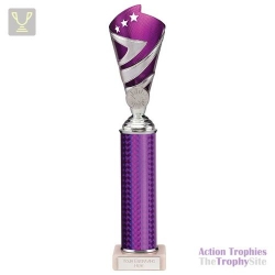 Hurricane Multisport Plastic Tube Cup Silver & Purple 320mm