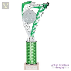 Frenzy Multisport Tube Trophy Silver & Green 290mm
