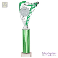 Frenzy Multisport Tube Trophy Silver & Green 340mm