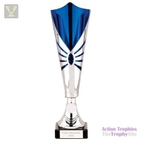 Trident Laser Cup Silver & Blue 325mm