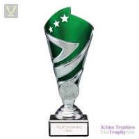 Hurricane Multisport Plastic Cup Silver & Green 170mm