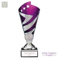 Hurricane Multisport Plastic Cup Silver & Purple 170mm