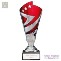 Hurricane Multisport Plastic Cup Silver & Red 170mm